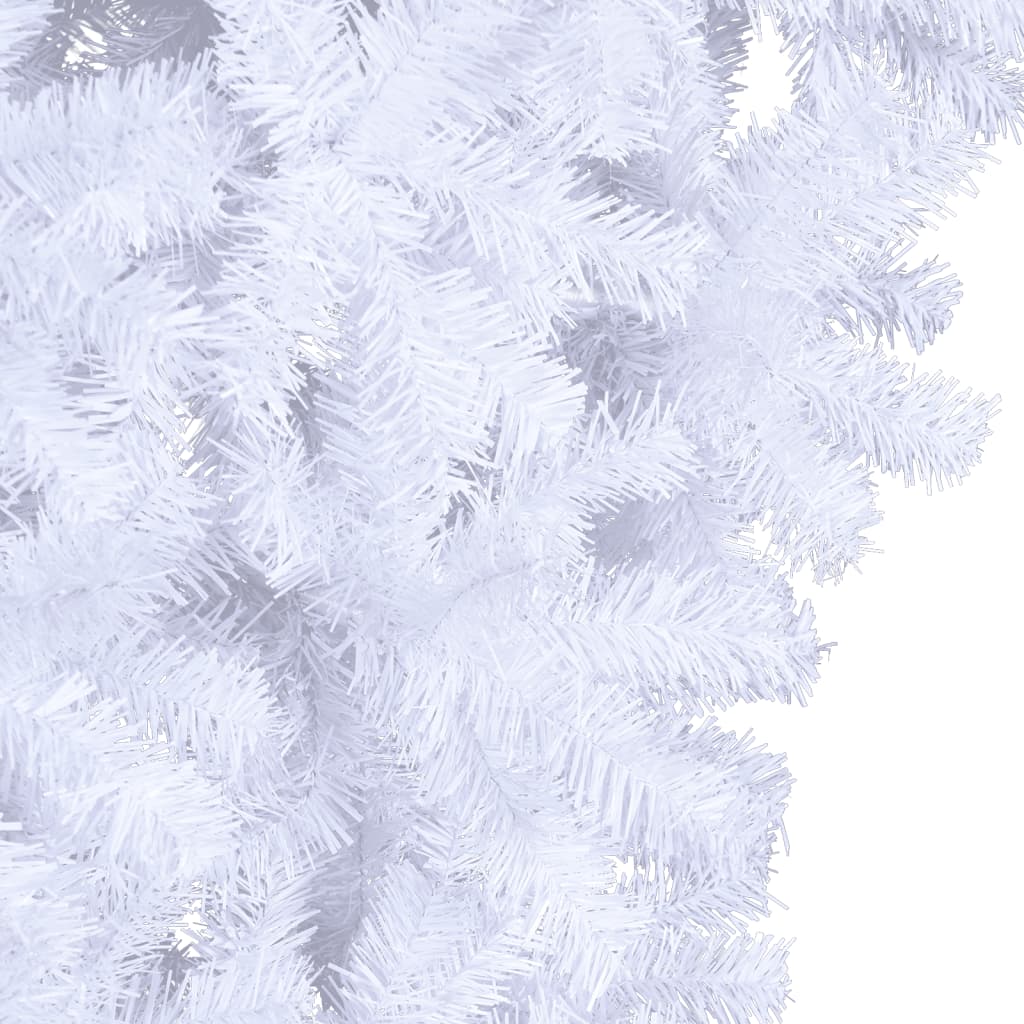 vidaXL Árbol de Navidad artificial al revés con soporte blanco 210 cm