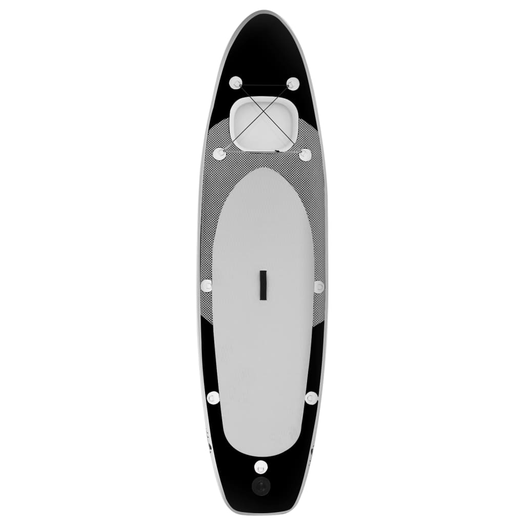 vidaXL Set de tabla de paddle surf hinchable negro 300x76x10 cm