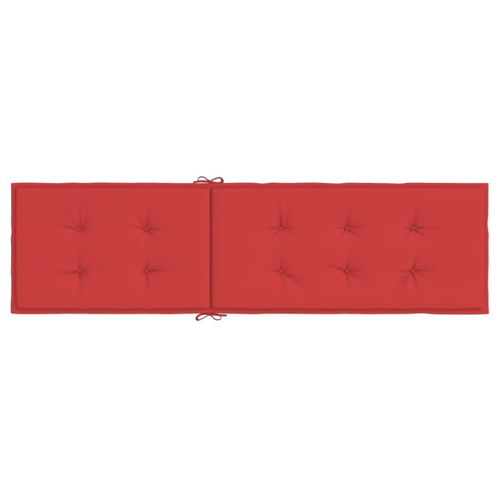 vidaXL Cojín para tumbona rojo (75+105)x50x3 cm
