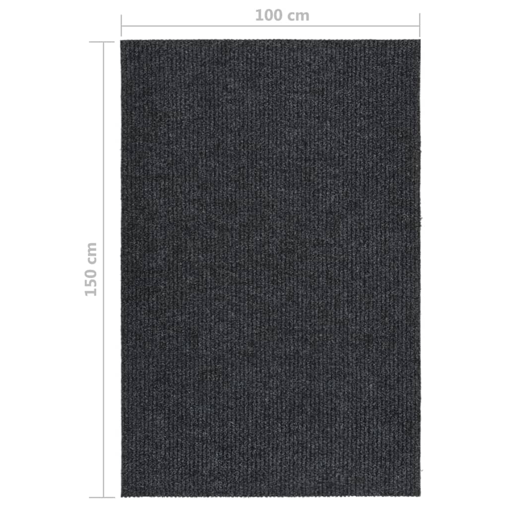 vidaXL Alfombra de pasillo atrapa suciedad 100x150 cm gris antracita