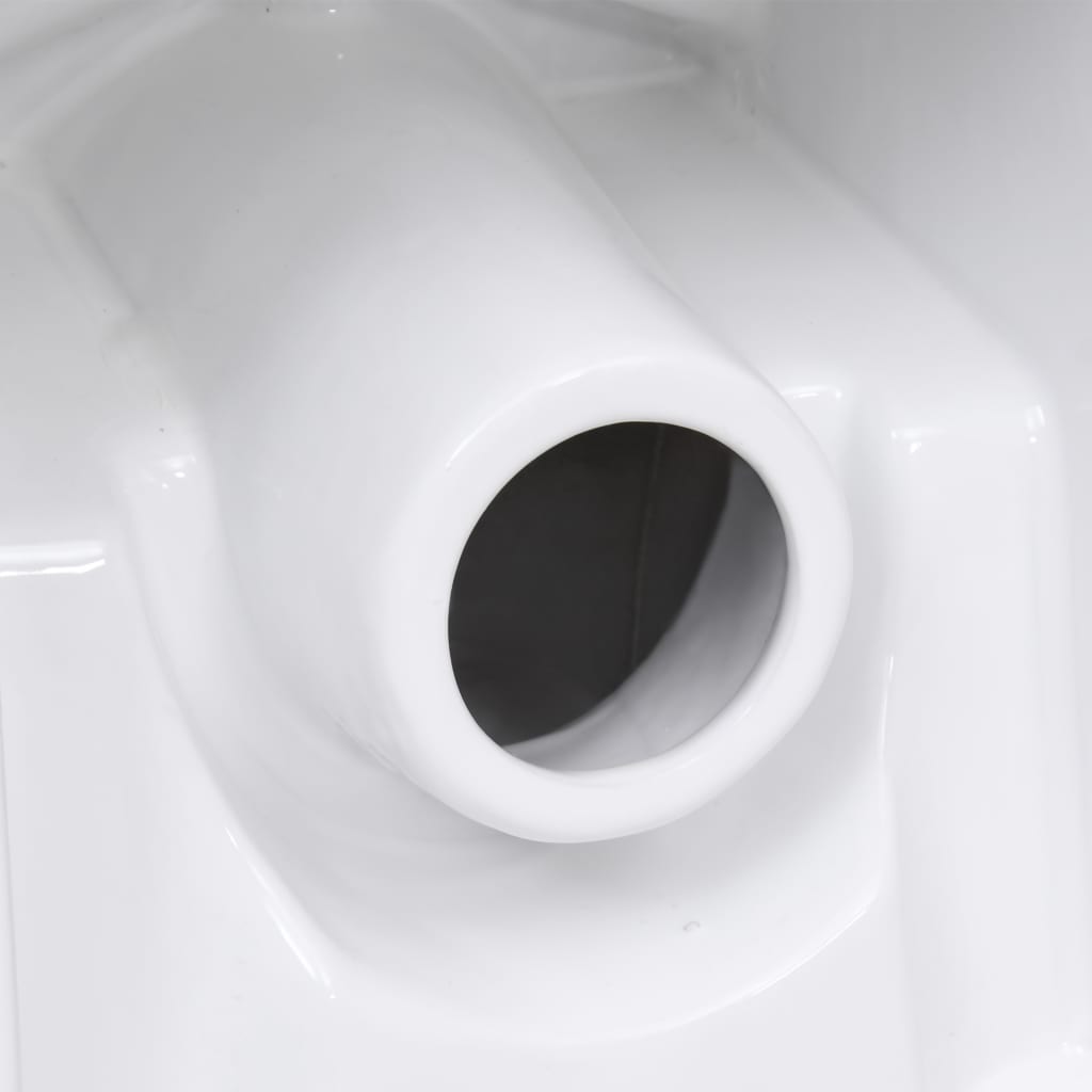 vidaXL Inodoro de cerámica con cisterna blanco