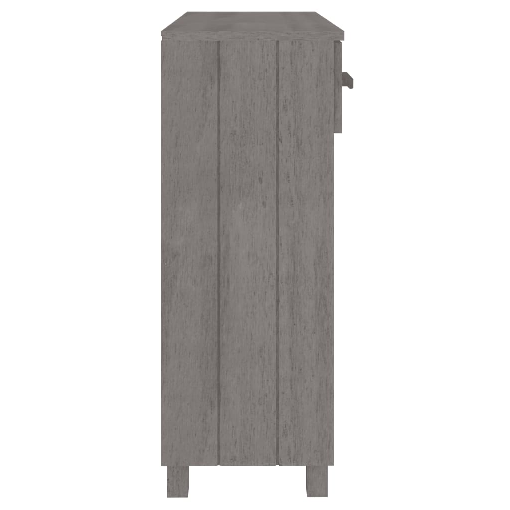 vidaXL Mesa consola HAMAR madera maciza de pino gris claro 90x35x90 cm