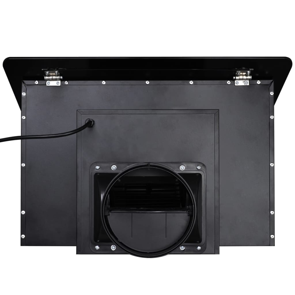 vidaXL Campana extractora vidrio templado negro con pantalla 600 mm
