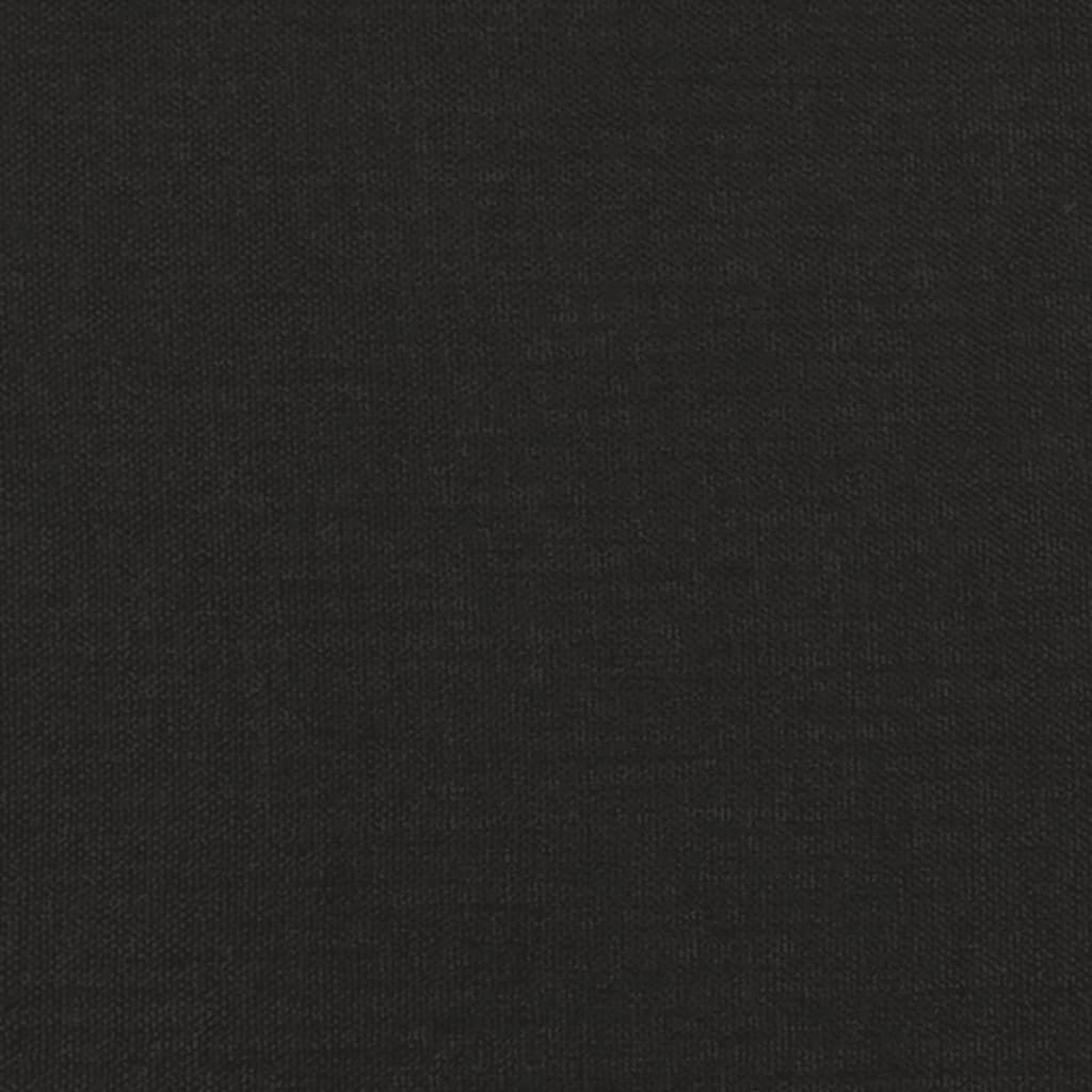 vidaXL Reposapiés tela y cuero sintético negro 45x29,5x35 cm
