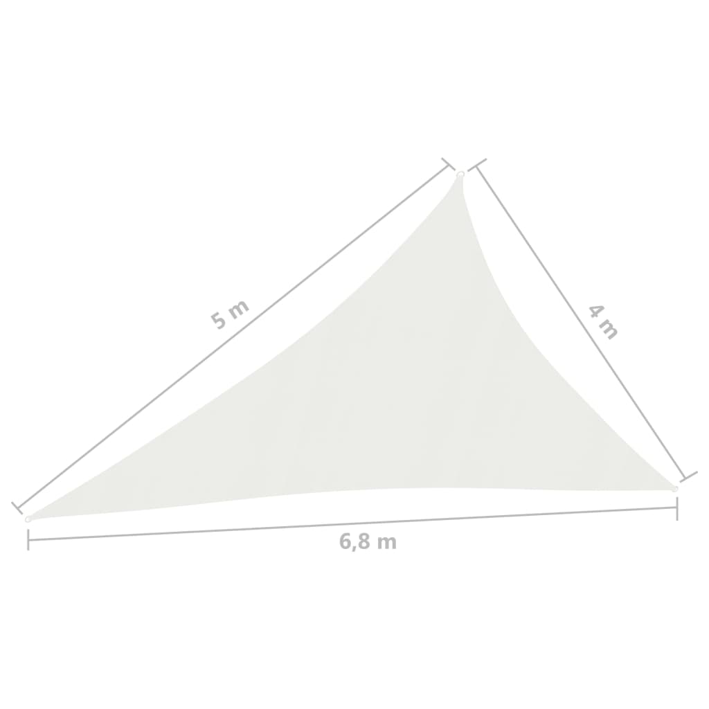 vidaXL Toldo de vela blanco HDPE 160 g/m² 4x5x6,8 m