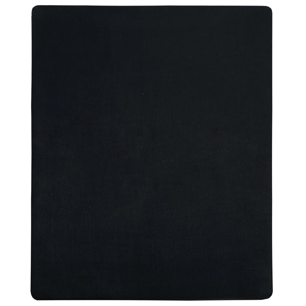 vidaXL Sábana bajera jersey algodón negro 140x200 cm
