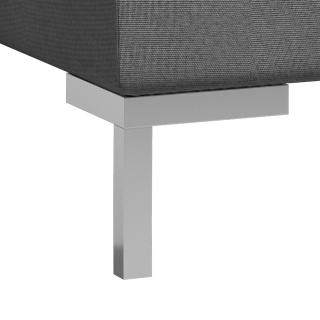 vidaXL Conjunto de sofás de 4 piezas tela gris oscuro