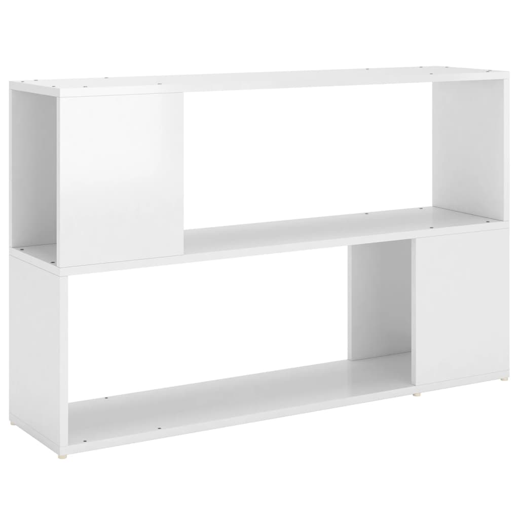 vidaXL Librería de madera contrachapada blanco brillante 100x24x63 cm