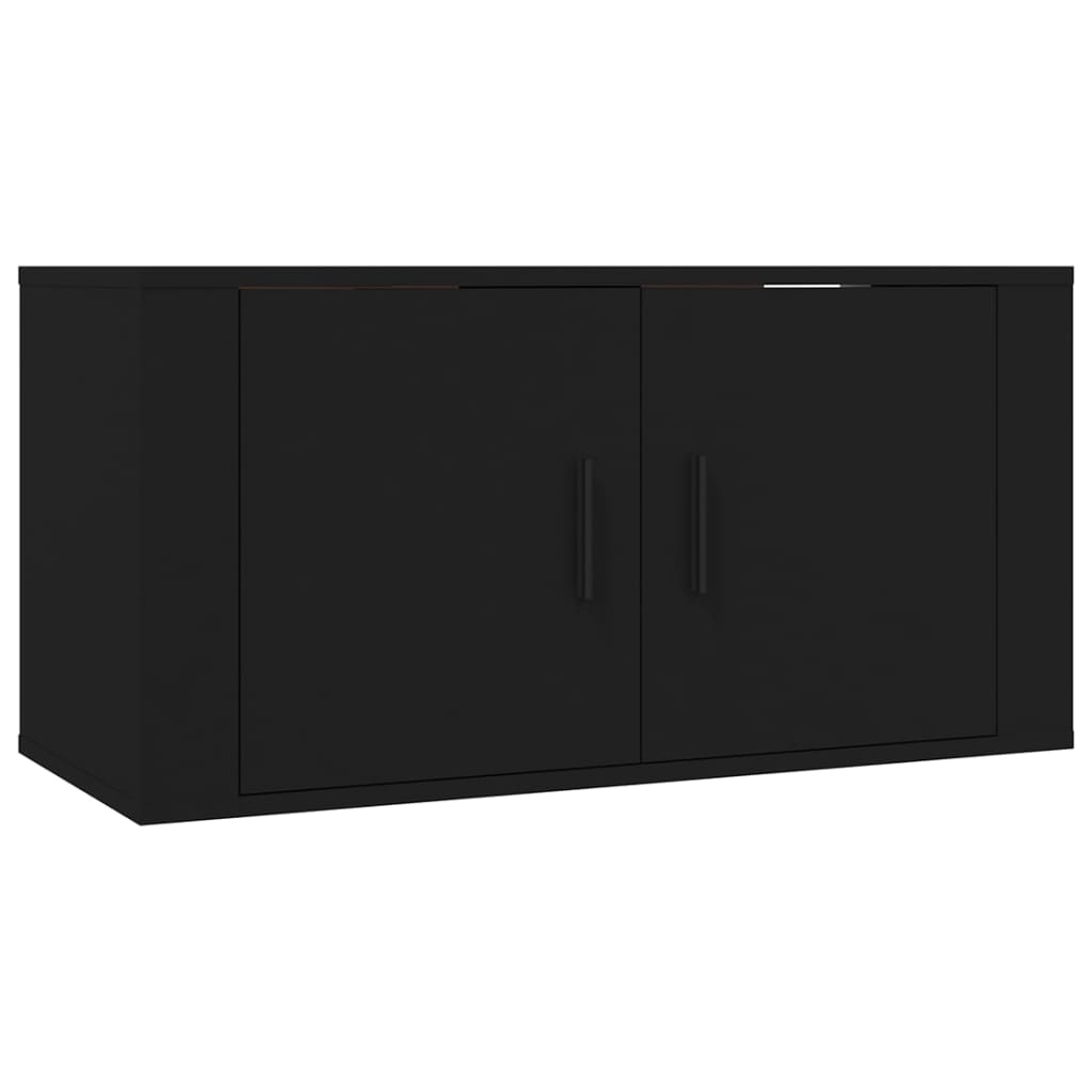 vidaXL Set de muebles para TV 3 piezas madera contrachapada negro