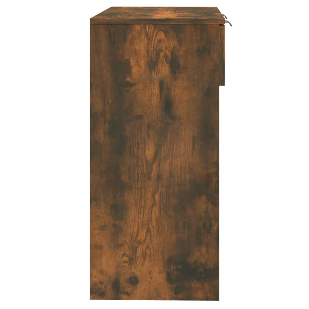 vidaXL Mesa consola madera contrachapada roble ahumado 90x36x75 cm