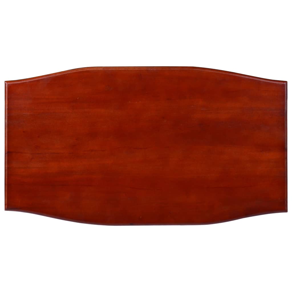 vidaXL Mesa de centro clásica madera maciza caoba marrón 90x50x40 cm