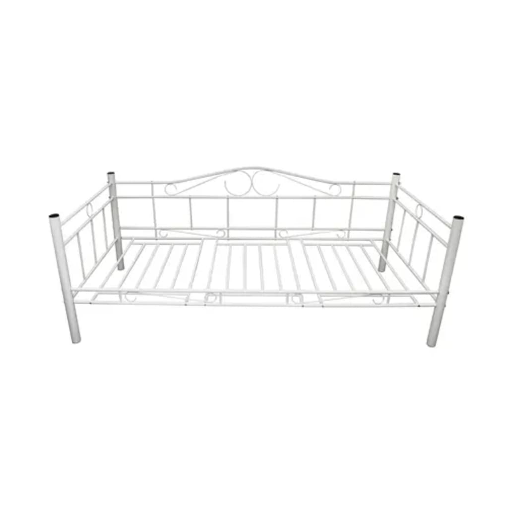 vidaXL Estructura de sofá cama de metal blanco 90x200 cm