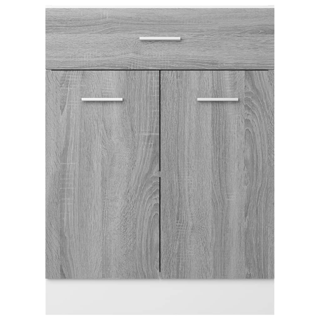 vidaXL Armario inferior de cocina madera ingeniería gris 60x46x81,5 cm