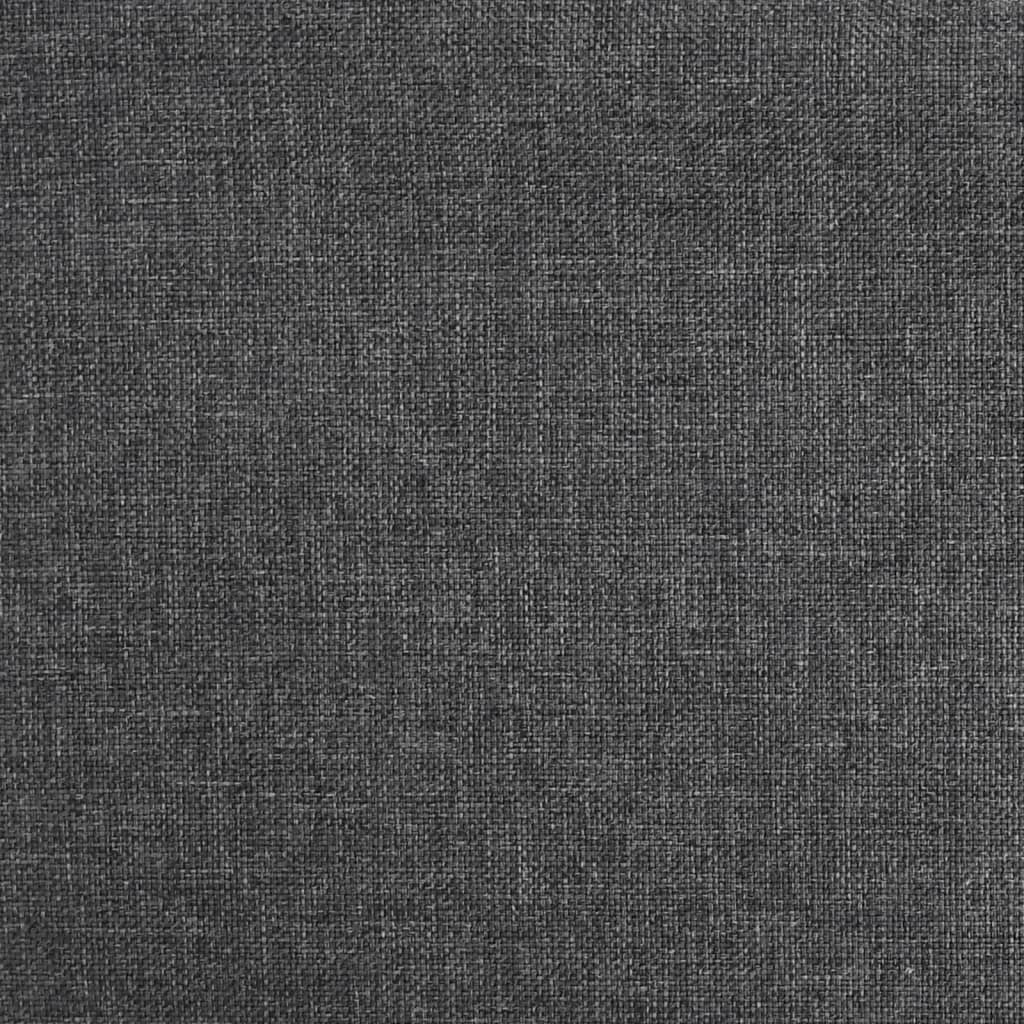 vidaXL Silla de comedor giratoria tela gris oscuro