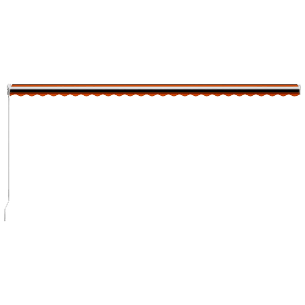 vidaXL Toldo manual retráctil naranja y marrón 600x300 cm