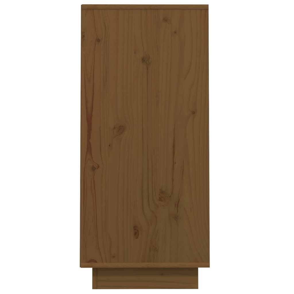 vidaXL Mesa consola de madera maciza de pino marrón miel 60x34x75 cm