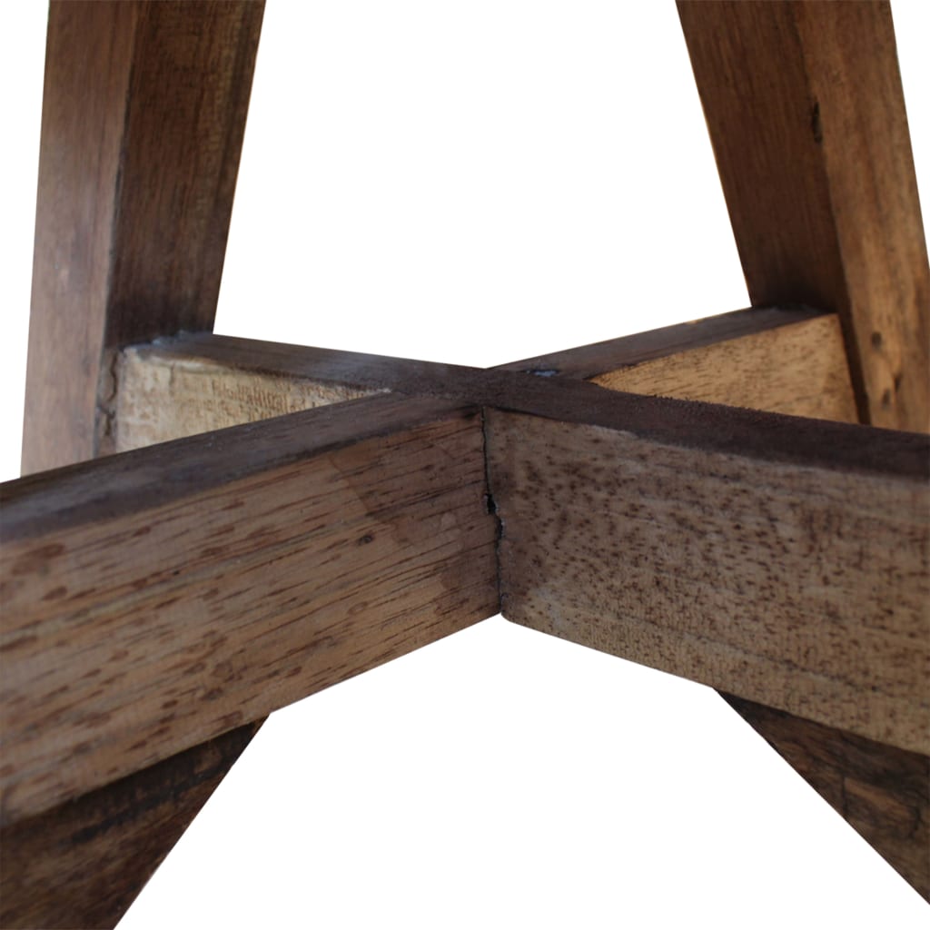 vidaXL Mesa de centro de madera maciza reciclada plateado 60x45 cm