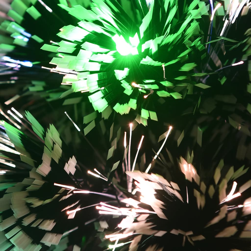 vidaXL Árbol de Navidad con luces fibra óptica verde y blanco 64 cm