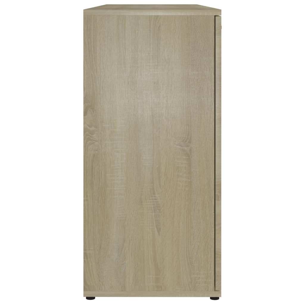 vidaXL Aparador madera contrachapada color roble Sonoma 120x35x75 cm