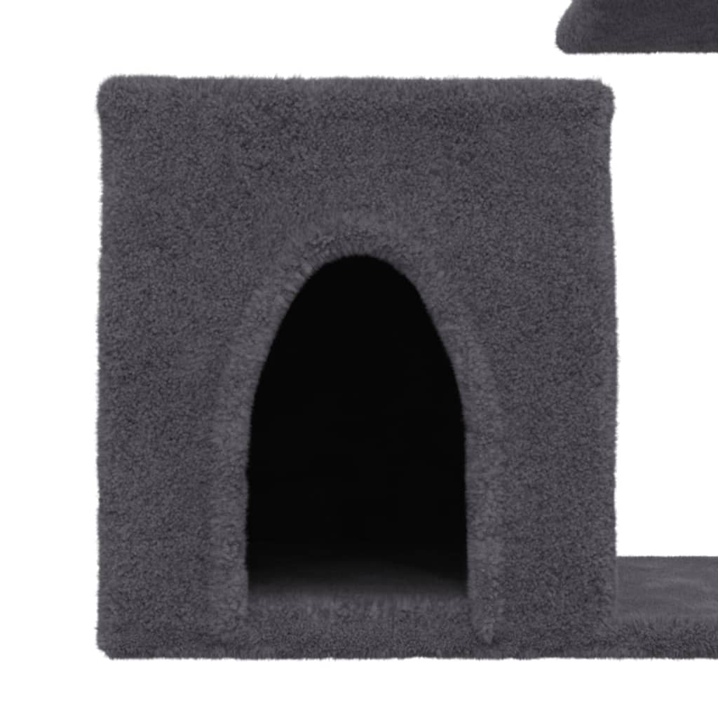 vidaXL Rascador para gatos con postes de sisal gris oscuro 50,5 cm