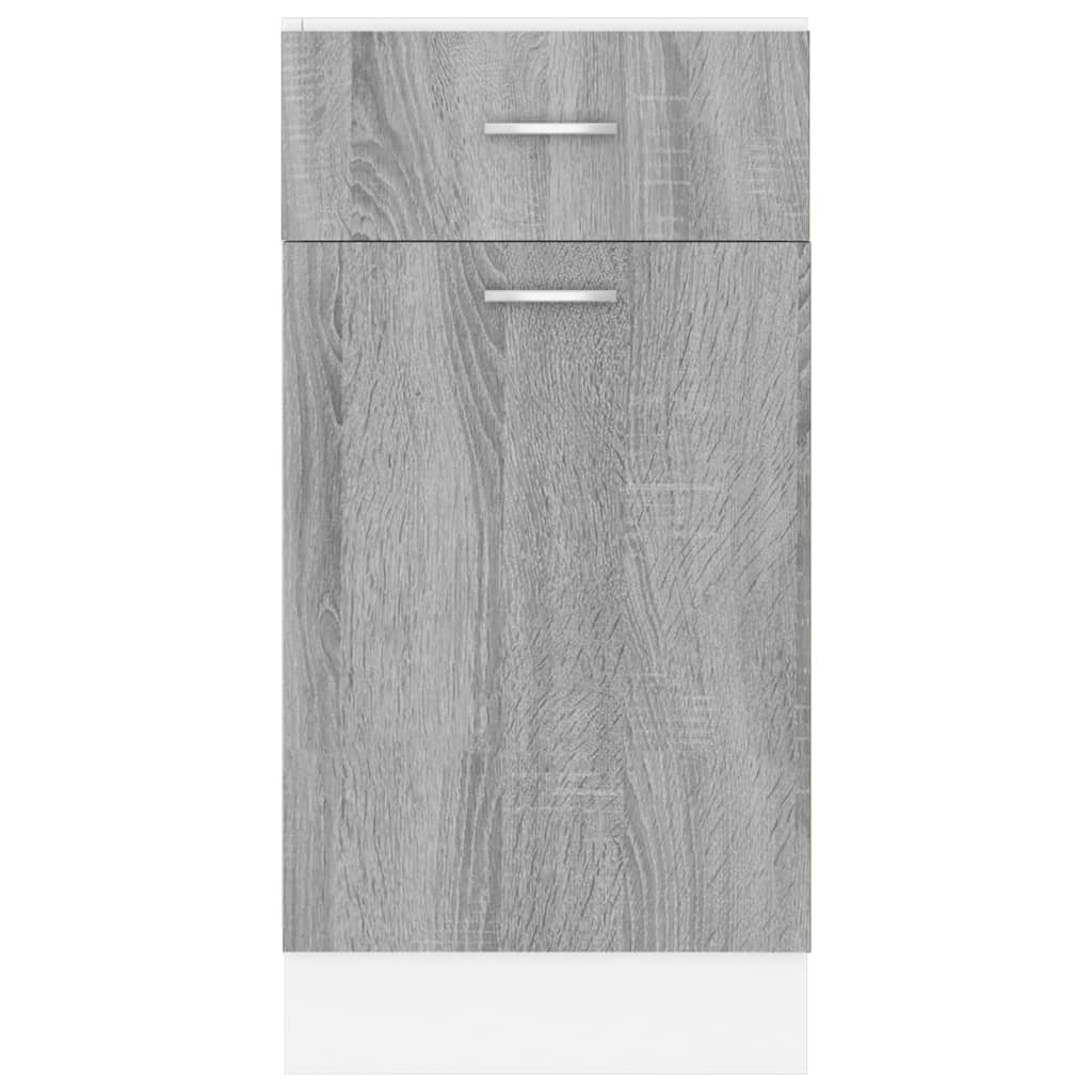 vidaXL Armario bajo cocina madera ingeniería gris Sonoma 40x46x81,5 cm