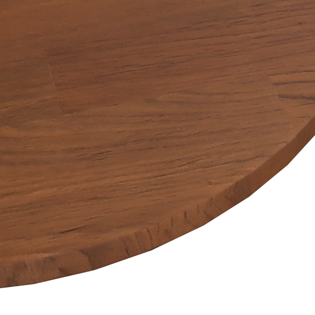 vidaXL Tablero de mesa redonda madera de roble marrón oscuro Ø50x1,5cm