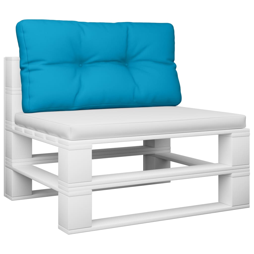 vidaXL Cojín para sofá de palets de tela azul 80x40x12 cm