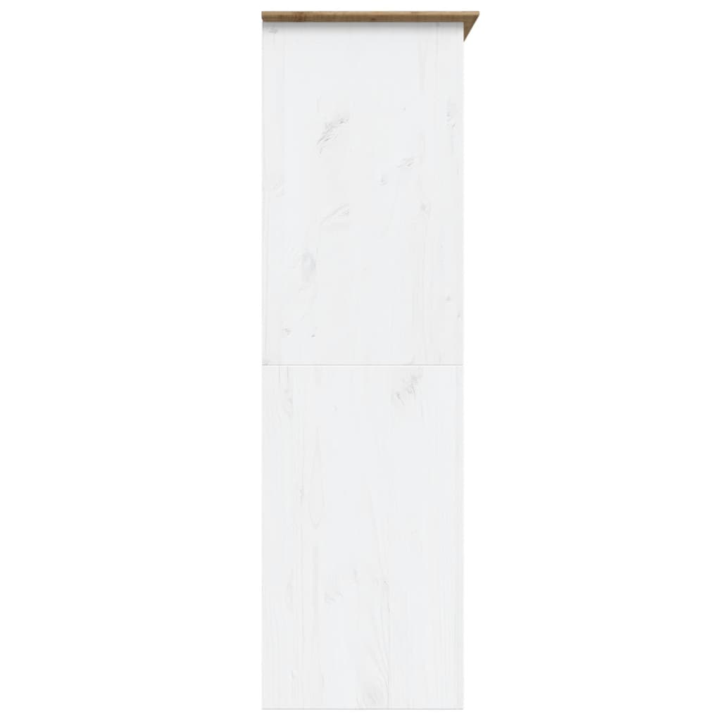vidaXL Armario BODO madera maciza pino blanco marrón 151,5x52x176,5 cm