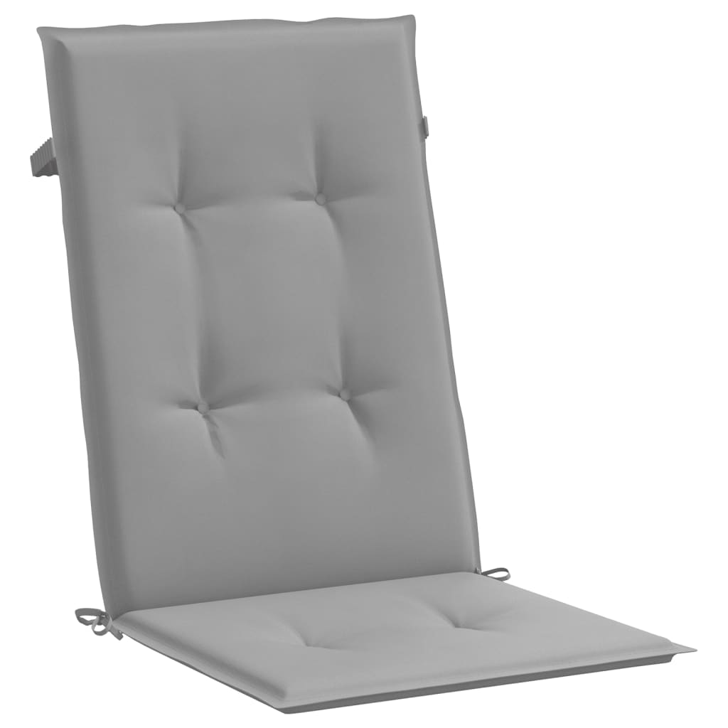 vidaXL Cojines para sillas de jardín 6 unidades gris 120x50x3 cm