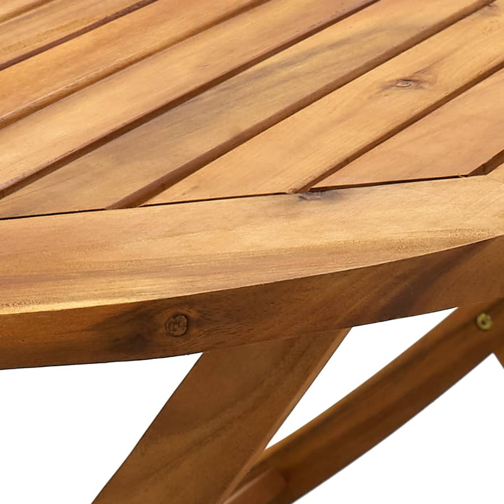 vidaXL Mesa de jardín plegable madera maciza de acacia 160x85x75 cm