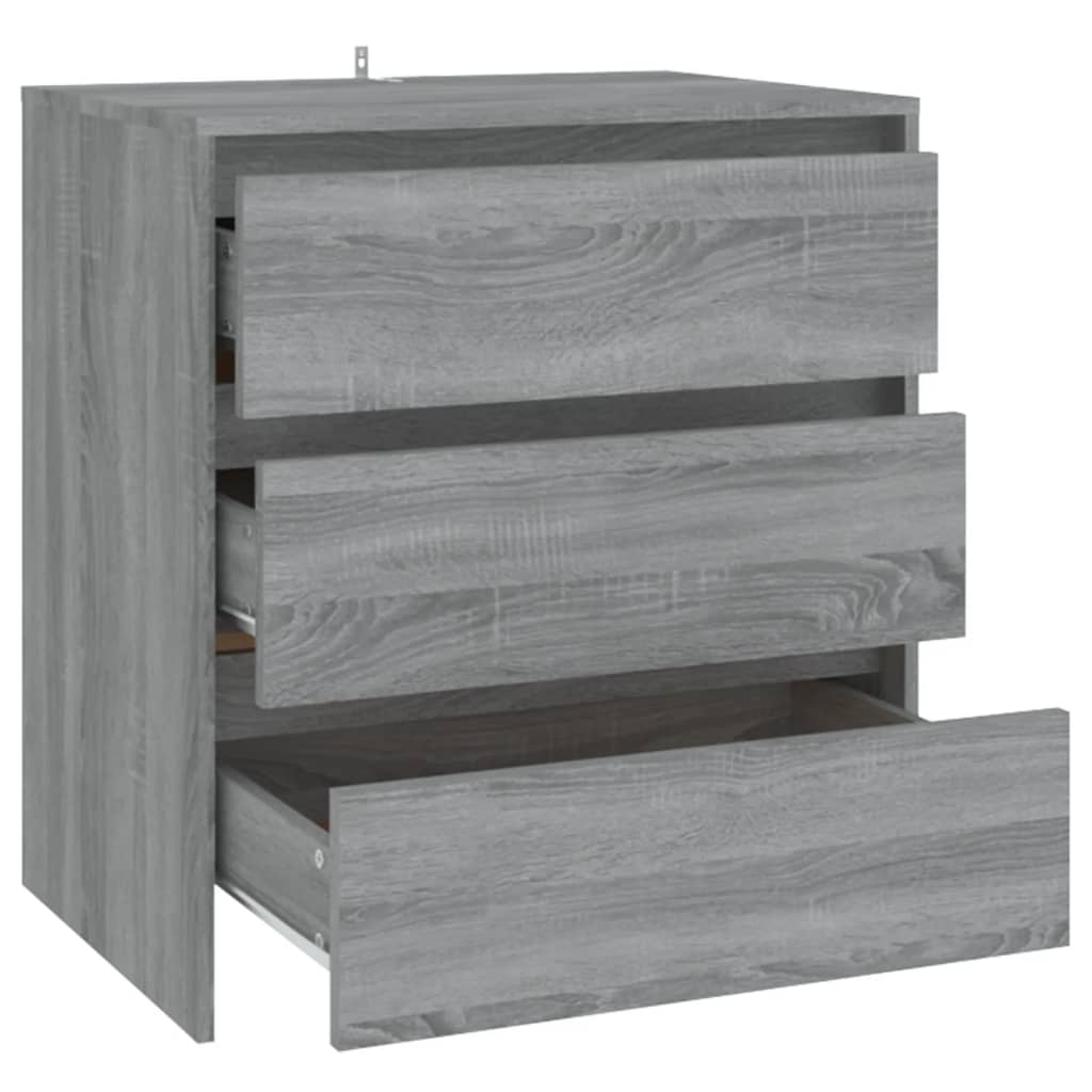 vidaXL Aparador de madera contrachapada gris Sonoma 70x41x75 cm