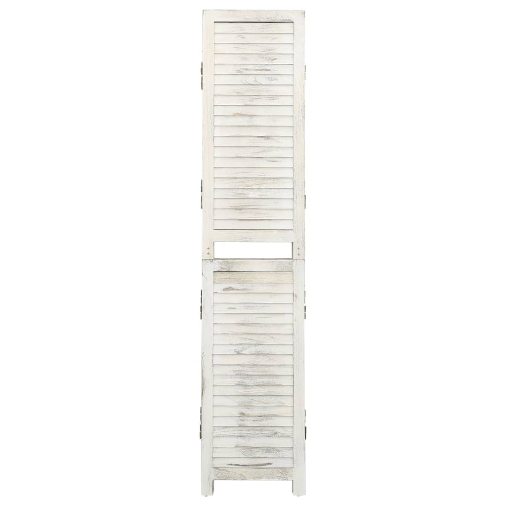 vidaXL Biombo de 3 paneles madera blanco envejecido 105x165 cm