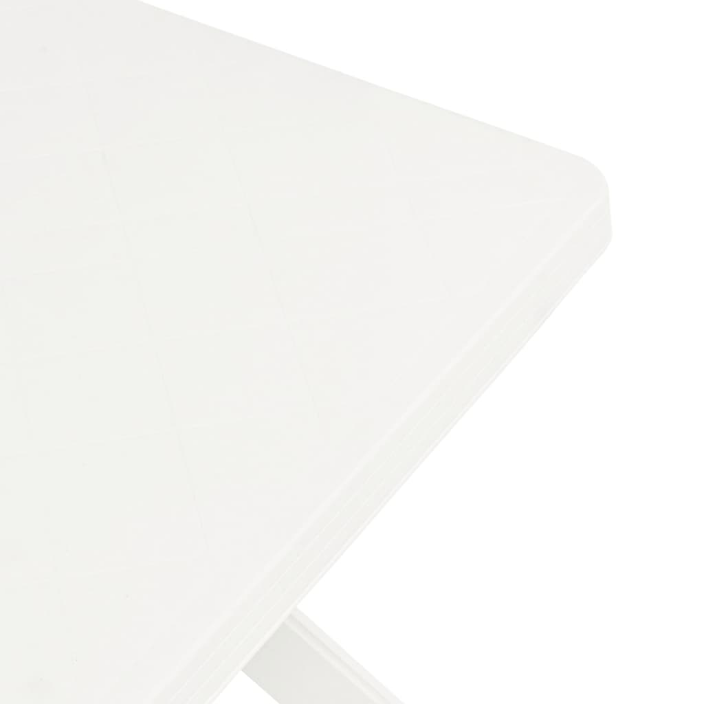 vidaXL Mesa bistro blanca plástico 70x70x72 cm
