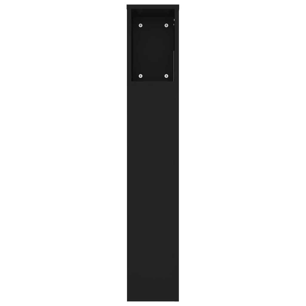 vidaXL Mueble cabecero negro 220x18,5x104,5 cm