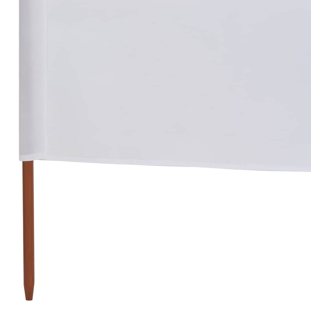 vidaXL Paravientos de 9 paneles tela blanco arena 1200x120 cm