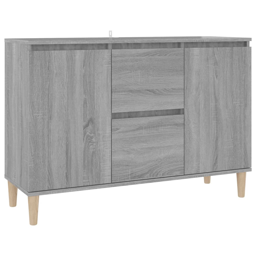 vidaXL Aparador de madera contrachapada gris Sonoma 103,5x35x70 cm