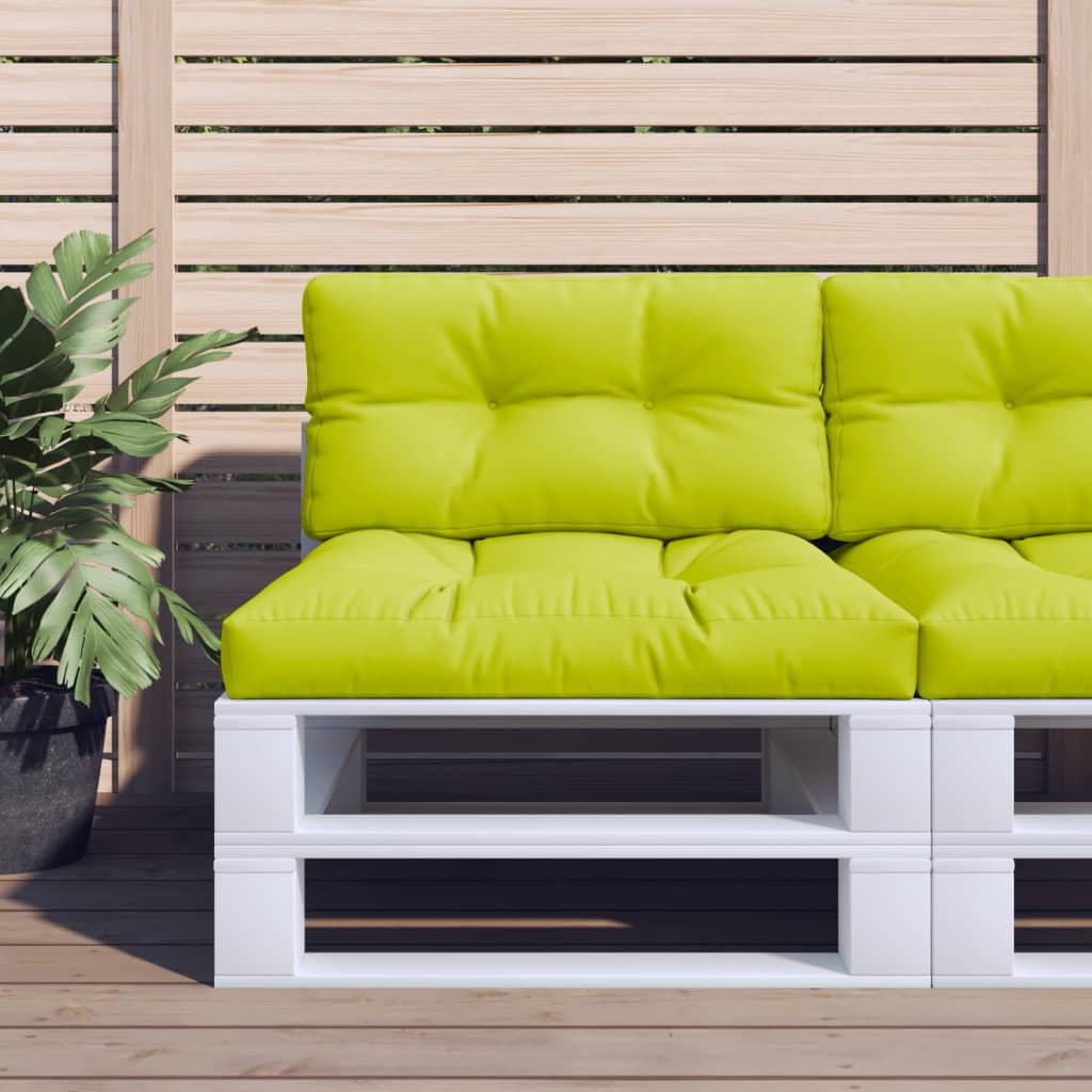 vidaXL Cojín para sofá de palets de tela verde brillante 80x40x12 cm