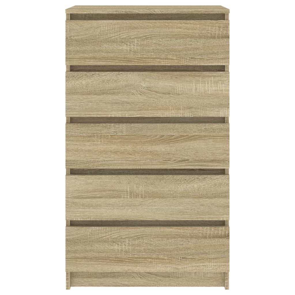 vidaXL Cajonera de madera contrachapada roble Sonoma 60x36x103 cm