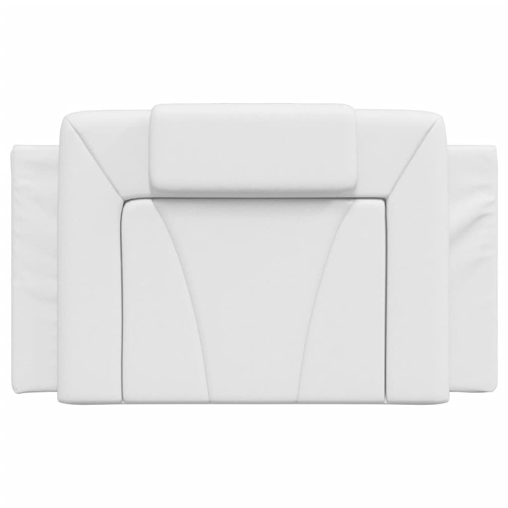 vidaXL Cabecero de cama acolchado cuero sintético blanco 80 cm