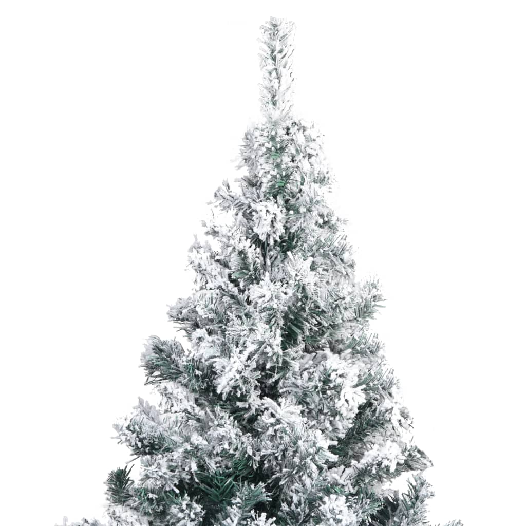 vidaXL Árbol de Navidad artificial con nieve PVC verde 180 cm
