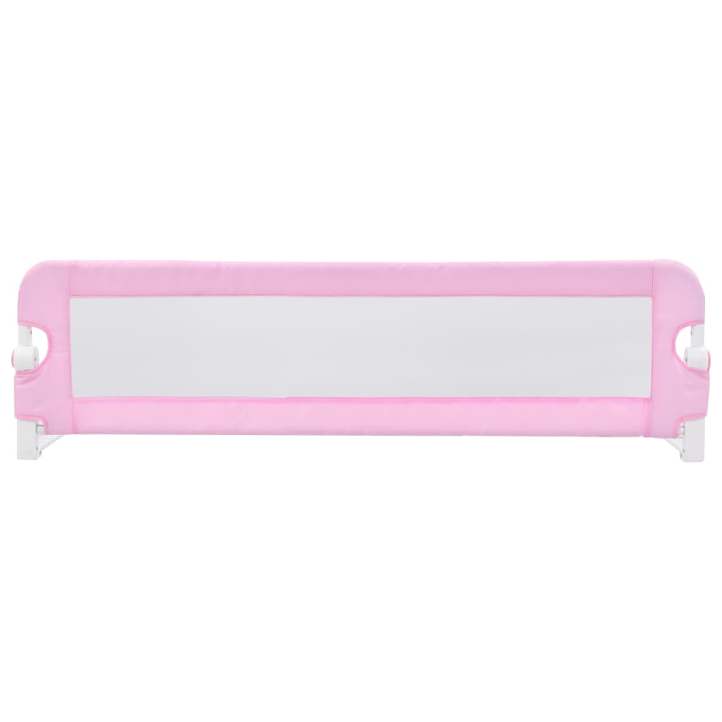 vidaXL Barandilla de seguridad cama de niño poliéster rosa 120x42 cm