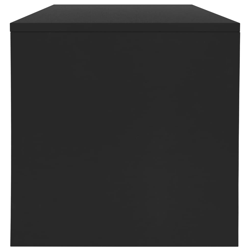 vidaXL Mesa de centro de madera contrachapada negro 100x40x40 cm