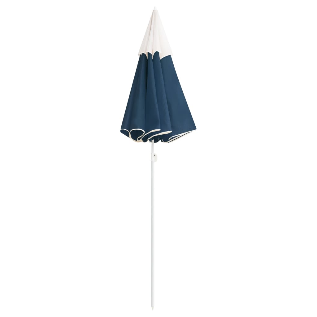 vidaXL Sombrilla de jardín con poste de acero azul 180 cm