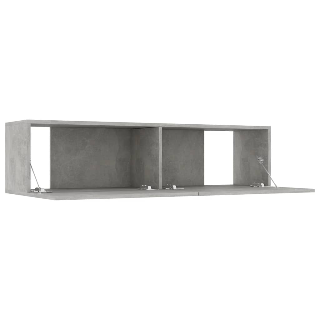 vidaXL Mueble para TV madera contrachapada gris hormigón 120x30x30 cm