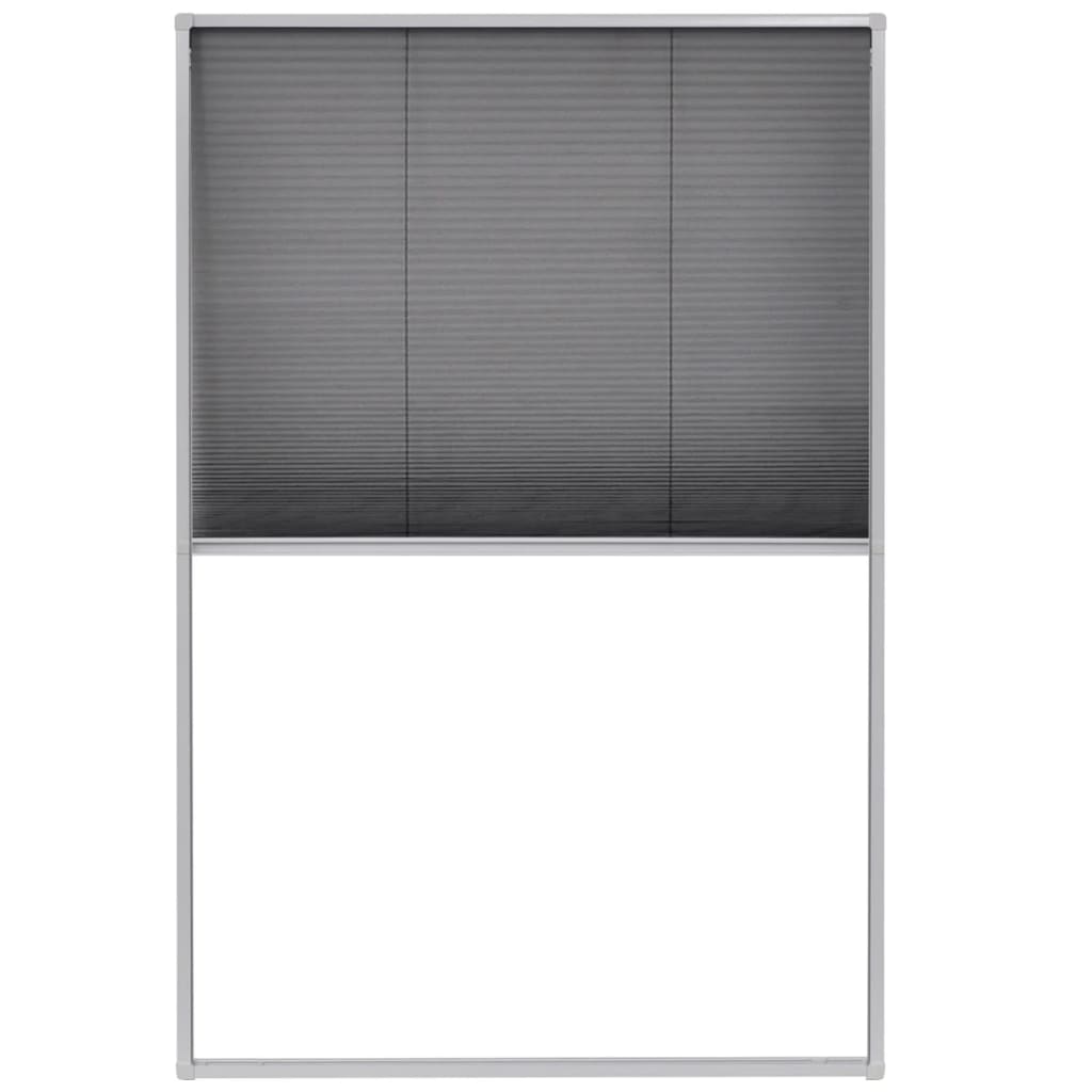 vidaXL Mosquitera plisada para ventanas aluminio 80x120cm