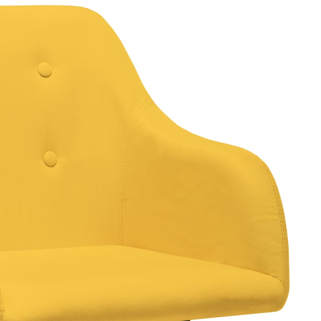 vidaXL Sillas de comedor giratorias 2 unidades tela amarillo