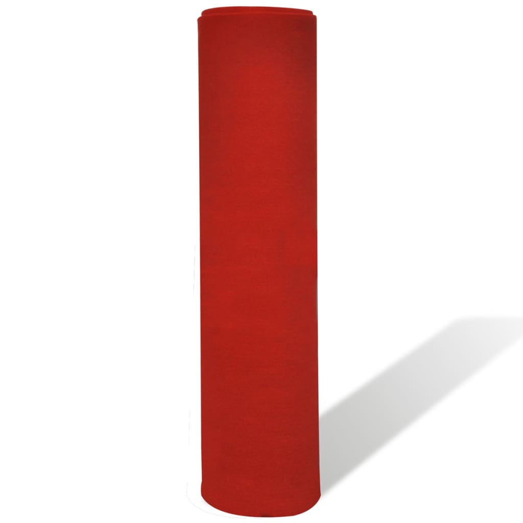 Alfombra de pasillo vidaXL roja 1 x 20 m muy densa 400 g / m²