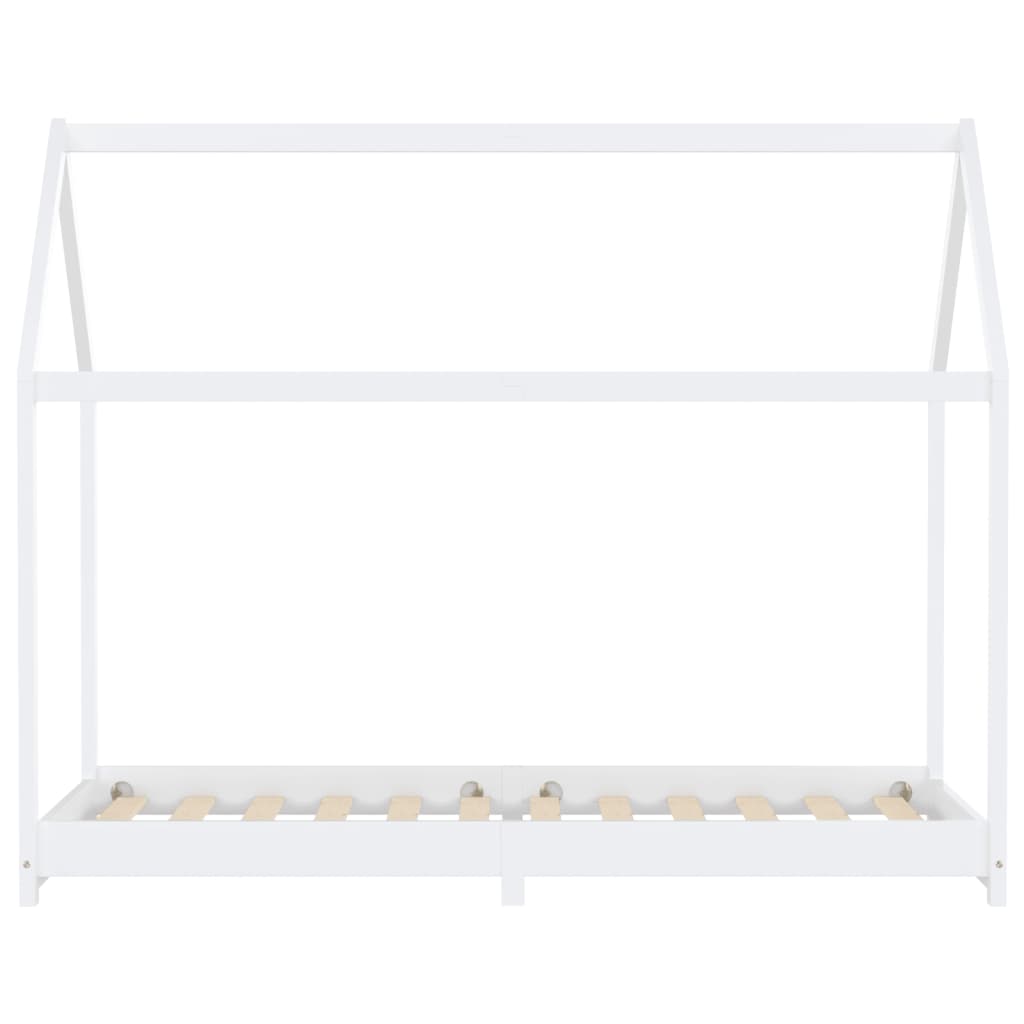 vidaXL Estructura de cama infantil madera maciza pino blanco 90x200 cm