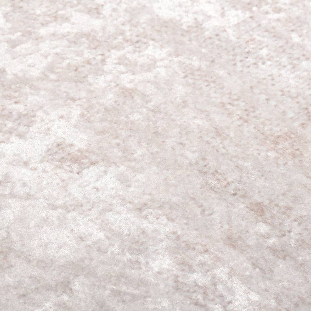vidaXL Alfombra lavable antideslizante beige claro 80x300 cm