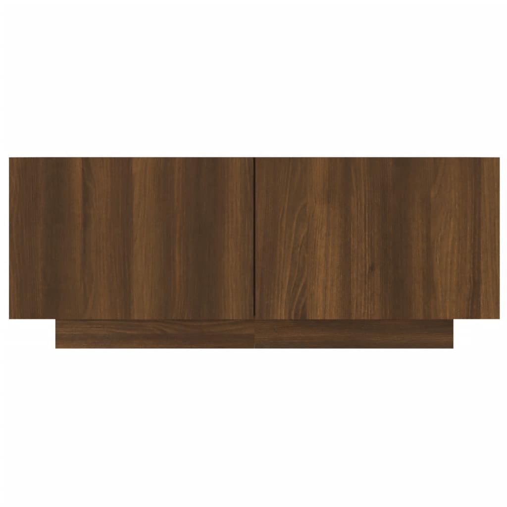 vidaXL Mueble TV madera contrachapada color marrón roble 100x35x40 cm